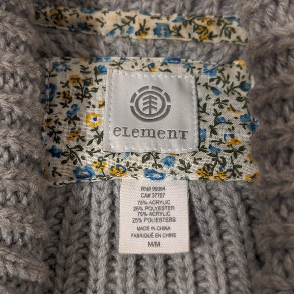 Element Clothing Gray/Purple/Black Drape Sweater - Picture 4 of 4